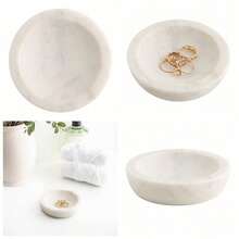 Marble Trinket Dish - White - View 1