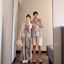 Women Spring Dresses Casual Loose Beach Party Elegant Mini Dress For Young Girls With Pockets - Áo sơ mi nam - Xem 4