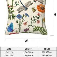1pc Or 2pc Pack 18x18 Inch Coastal Beach Pillow Covers Double-Sided Printed, Starfish Coral Seahorse Design Fade Resistant Throw Covers For Sofa Bed Patio, Indoor Outdoor Decor Living Room Bedroom Farmhouse Style, Pillow Insert Not Included - Floral - View 5