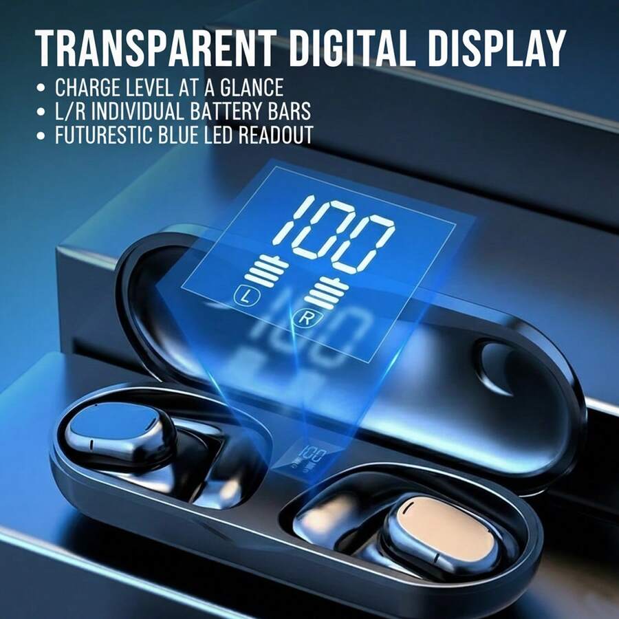 【真无线耳机】新款真无线耳机，音乐无线耳机，游戏情侣耳机，视频TWS HIFI深沉低音9D立体声高清通话耳机，适用于安卓智能手机，健身耳机，智能耳机，情人节礼物