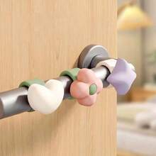 Tope de puerta de silicona con diseño de dibujos animados, almohadilla anti-colisión para perillas de puertas, protector de pared de unicolor, funda protectora de silicona suave para perillas de puertas, almohadilla protectora anti-colisión para proteger paredes - Evita ruido, abolladuras y arañazos en el hogar, oficina, dormitorio, baño. Tope de puerta, anillo anti-colisión para perilla de puerta, dispositivo anti-colisión de puerta, almohadilla anti-colisión de puerta - Multicolor - Ver 2