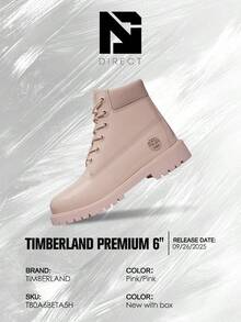 Timberland Premium 6" Waterproof Boots Girls' Toddler– Lifestyle Sneakers – Shoes For Women - Vintage - Spring & Summer-Classic Color, Warm & Durable, Outdoor To Everyday Casual Wear - Back To School –TB0A6BETA5H - 粉色 - 查看 6