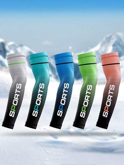 1 Pair Versatile Ombre Breathable Ice Silk Arm Sleeves, Suitable For Men And Women, Daily Wear, Vacation, Sun Protection, Exquisite Gift