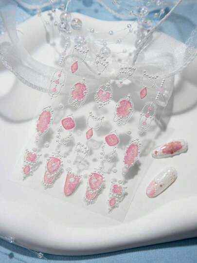 Cartoon Fun Nail Stickers, Relief Nail Stickers, Self-Adhesive Nail Stickers For Women, 5D Relief Effect, Cute And Interesting, Exquisite Theme, Easy DIY Nail Decoration, Holiday Gifts, Party Style Stickers, Water Cup Phone Decoration Stickers