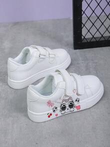Giày thể thao trẻ em thời trang, đa năng, in 3D, màu trắng, nhẹ, dành cho bé trai/bé gái, giày tập đi hình hoạt hình dễ thương cho trẻ nhỏ. - trắng - Xem 4