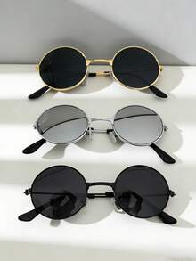 3 pares de gafas de moda para adolescentes, versátiles para uso diario - Multicolor - Ver 1