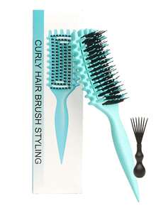 Curly Styling Comb, Pointed Tail Hair Comb, Fluffy Dry Wet Dual-Use, Anti-Static Scalp Massage Comb, Hollow Hair Styling - Multicolor - View 11