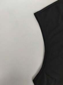 Plus Size Men's Casual Sports Top With Victory Slogan Print, For Everyday Wear, Sports And Outdoor Activities - Black - View 5