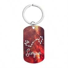 Constellation Keychain Constellation Key Ring With Split Ring, Constellation Design, Suitable For Backpack,Purse Decoration, Valentine's Day Gift - Silver - View 14