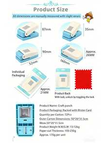 2026 New Model - Best-Selling Model - 1 Piece - DIY Stamp Puncher, Toothed Puncher With Embossing - Multicolor - View 4