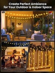 1PC 20/50/100 LED Solar Crystal Bubble Ball Light String -8 Flashing Modes, Waterproof Fairy Light, Outdoor Garden Light String, Suitable For Garden, Courtyard, Tree, Lawn, Porch, House, Balcony, Pavilion, Tavern, Wedding, Party, Festival Decoration - WarmWhite-8Mode - View 8