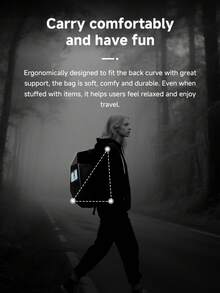 New 2026 The Latest Fashionable Cyberpunk Style Motorcycle Rider Backpack LED Display Bag Released For Motorcycles, Customizable Smartphone-Operated LED Design For Unlimited Creativity, Making You The Most Eye-Catching On The Road! Large Capacity And Waterproof Material Combines Personality And Practicality. - 深灰色 - 查看 6