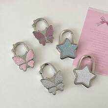 Foldable Hanging Hook, Desk Edge Bag Hanger, Portable Adhesive-Free Clip - Multicolor - View 8