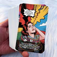 1盒觉醒清晰神谕卡，72张现代波普艺术情感神谕卡牌，塔罗牌收藏桌面游戏，适合初学者，每张卡牌都有含义 - 紅色神諭卡 - 查看 9