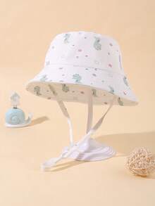 这款可爱的恐龙长绳儿童渔夫帽，适合女孩春夏日常休闲穿着。 - 彩色 - 查看 10