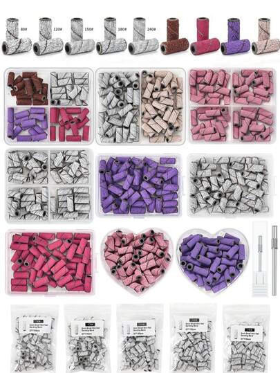 50pcs Nail Art Polishing Rings Carving Grinding Nail Cuticle Remover Pre-Treatment Professional Nail Buffing Discs, Acrylic And Gel Manicure/Pedicure Salon Tools