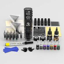 DQFART Wireless Tattoo Gun Kit, Professional Tattoo Machine Set, Equipped With 1600mAh Power, Digital Display, Complete Tattoo Pen Set (Including Tattoo Needles, Tattoo Ink, Tattoo Stencils And Various Tattoo Accessories), Suitable For Beginners And Tattoo Artists - Multicolor - View 14