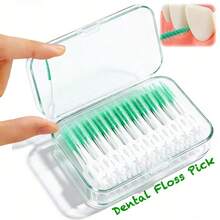 Bộ 10/20/40/50 chiếc bàn chải kẽ răng, tăm xỉa răng, tăm bông nylon mềm hình chữ L, tăm chỉ nha khoa, dụng cụ loại bỏ mảng bám cho người lớn và trẻ em, dụng cụ vệ sinh răng miệng chỉnh nha, kèm hộp đựng chống bụi khi đi du lịch. - Nhiều màu - Xem 1