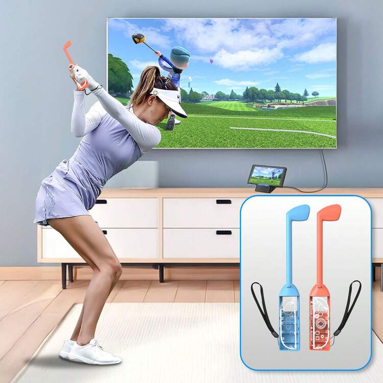 GAMINJA 16pcs Set For Nintendo Switch 2 Motion Sensor Accessories Kit, Includes Tennis Racket, Golf Club, Wrist & Leg Strap, Sword Controller & Joystick Cap - Ergonomic Design For Ultimate Gaming Experience, Compatible With Switch 2 Left/Right Joycon - View 6
