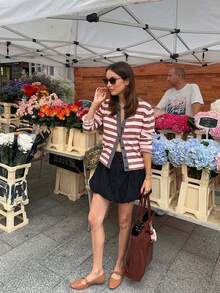 SOOKAUG Women's Knit Crew Neck Cardigan, Classic Versatile Sweater Jacket - Multicolor - View 3