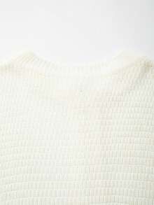 Men's Knit Cardigan Round Neck Short Sleeve Loose Casual Street Style Solid Color Textured Zipper Knit Top Spring Summer - Apricot - View 10