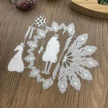 Exquisite Pfau Metall Stanzformen, geeignet für DIY Scrapbooking, Papier Karten, dekorative Handwerkskunst und Präge-Schneiden - silberweiß - Übersicht 6