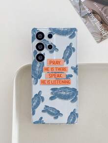 1pc Sea Turtle Pattern Android Phone Case, Precise Cutout Lens Protection Suitable For Samsung Galaxy S25 Ultra/Galaxy S24 Ultra/S24/S23 Ultra/A56 5G/A55 5G/A52s 5G/A26 5G, Nothing, Pixel, INFINIX, Xiaomi Redmi Protective Cover - Multicolor - View 3