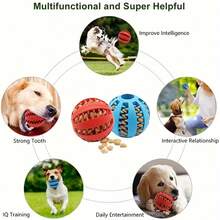 Durable Interactive Chew Toy - Elastic Pet Dental Cleaning Food Ball, Caring For Dog's Teeth, Ideal Dog Accessory, Perfect Dog Holiday Gift - Multicolor - View 4