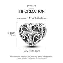 Hapour Love & Cross Pendant Charms Pendant Beads Fits Original Bracelet Necklace 925 Silver Fine Beads DIY Jewelry Gift For Family - BKSC170 - View 3