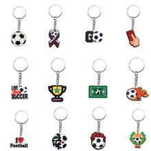 12 peças/Conjunto Chaveiro de Futebol em Lote, Lembrancinhas de Festa de Futebol, Chaveiro Dia dos Namorados para Amantes de Esportes, Chaveiros de Bola Divertidos Adequados para Mulheres, Homens, Jogadores de Time de Esportes, Festa de Aniversário - Visão 7