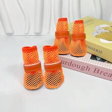 4pcs/Set Pet Shoes, Soft Bottom Breathable Shoes For Teddy, Pomeranian, Small Dogs, Anti-Slip Wear-Resistant Mesh Shoes - Multicolor - View 8