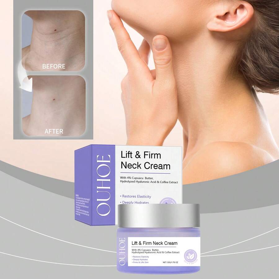 OUHOE Neck Skincare Cream Moisturizes And Tightens The Neck Skin, Leaving It Hydrated And Refreshed. It Is A Body Care Cream That Can Retain Moisture For A Long Time, Making It Suitable For Daily Care And Keeping The Skin Moisturized For A Long Time - kem dưỡng cổ - Xem 1