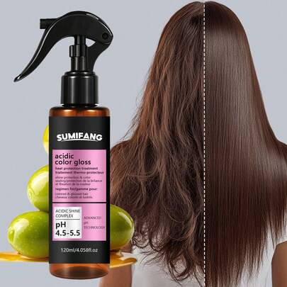 SUMIFANG 120毫升柔顺亮泽护发喷雾，有助于抚平毛躁，抗静电，清新不油腻，修复受损发质，增添光泽和柔软度，不粘腻不扁塌。