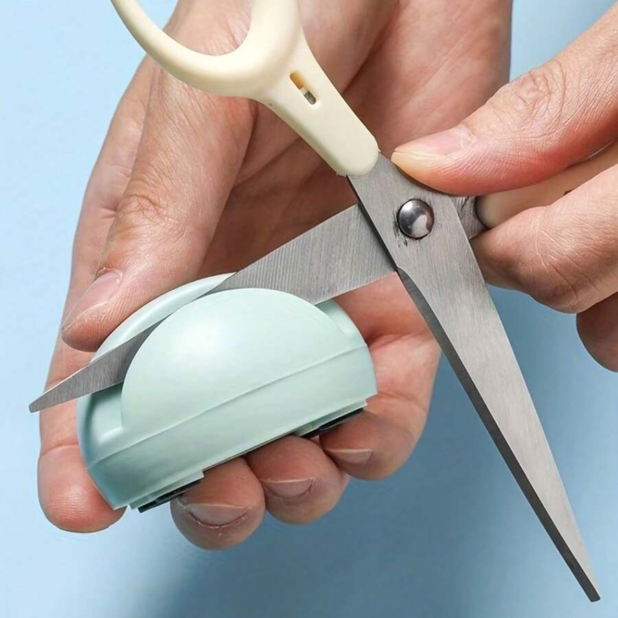 2pcs Cartoon Frog Sharpening Stone, Portable Scissor Sharpener, Outdoor Camping Hiking Mini Sharpening Tool, Kitchen Knife Sharpener - Multicolor - View 1