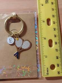 Llavero de bádminton, regalo para entusiastas del bádminton, regalos para madres, padres, graduación y maestros - Raquetas de bádminton multicolores - Ver 5