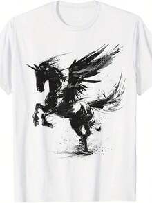T-Shirt With Abstract Portrait Of An Artist - 款式 8 - 查看 7