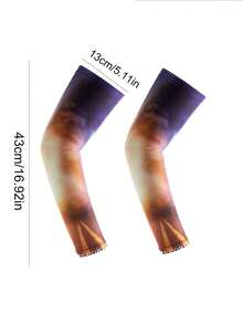 1 Pair Summer Ice Silk Sun Protection Arm Sleeves, Unisex Breathable Casual Ice Cool Outdoor Driving Cycling UV Protection Sleeve Covers - A - View 7