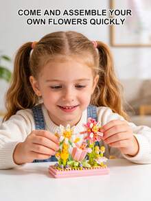 Bộ bó hoa dành cho người lớn unisex, đồ chơi lắp ráp hoa mini, đồ chơi cây mọng nước, chậu và bình hoa, đồ chơi sưu tập cây cảnh, cây trồng trong chậu sáng tạo, đồ chơi lắp ráp sáng tạo, bao gồm Starlight Wish, Crimson Eternal, Water Flower Shadow, Cactus Dream, Fairy Grace, Chrysanthemum Breeze và 6 loại hoa khác. - Nhiều màu - Xem 6