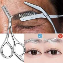 Stainless Steel Eyebrow Trimming Scissors With Comb, Eyebrow Trimming Makeup Tool, Precise Creation Of Perfect Eyebrow Shap - Upgraded Version - View 4