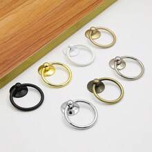 5 tay nắm vòng kim loại, núm tròn hợp kim, thích hợp cho tủ, bàn trang điểm, ngăn kéo, tủ đựng đồ. - Nhẫn - Xem 5