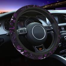 1pc Butterfly Print Car Steering Wheel Cover, Waterproof, Fits 14.5-15 Inch Steering Wheel, Protective Cover For All Seasons - Multicolor - View 7