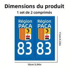 2pcs/Set Vehicle License Plate Stickers - For Cars, Trailers, Campers - 2 License Plate Stickers - View 8