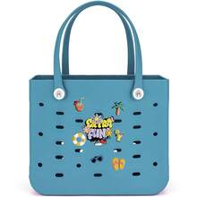 1pc Extra-Large Women's Beach Bag, Available In Multiple Colors, Large-Capacity EVA Stylish Shopping Bag, Shoulder Bag, Handbag, Open Design Multi-Functional Tote Bag - Suitable For Beach, Shopping, Pool, Sports, And Vacation. - 彩色 - 查看 10