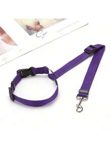 1件装宠物狗车载安全牵引绳，可调节汽车安全带系绳，头枕约束带，旅行必备 - 彩色 - 查看 14