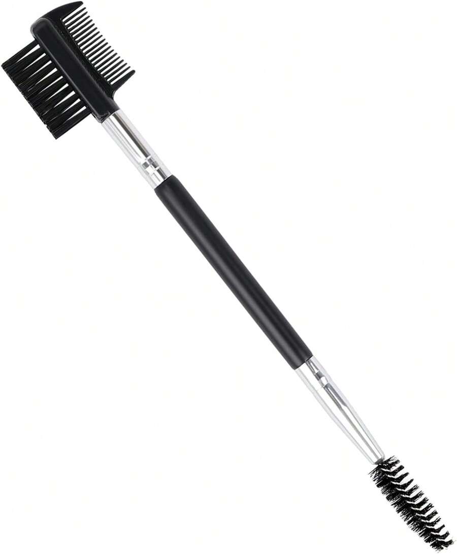 3 Head Eyebrow Eyelash Shaper Eyelash Comb Double Head Brush Makeup Grooming Tool Cosmetic With 3 Different Spoolie Brushes For Separating Lashes, Eliminating Mascara Clumps, Grooming And Shaping Brow - EC-01 - Xem 1