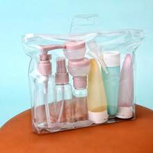 11pcs/Set Travel Botttle Set 60ml Refillable Bottle Soft Plastic Lotion Shampoo Container Squeeze Tube Empty Bottle - View 7