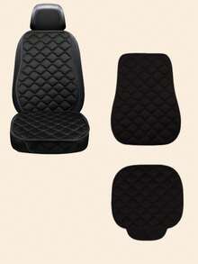 2pcs Plush Car Seat Covers - Front Seat Cushion With Diamond Quilted Pattern, All Season Car Seat Pad With Backrest, Soft Fluffy Fabric, Non-Slip Base, Fits Sedan, SUV, Truck, Easy Installation - Car Seat Cushion Set - View 11