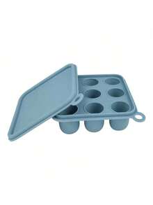 1 pieza Bandeja extra pequeña de silicona de 4 pulgadas para congelar alimentos con tapa, recipientes reutilizables para purés de bebé, apta para juguetes de dentición, no para bandejas. - Multicolor - Ver 18