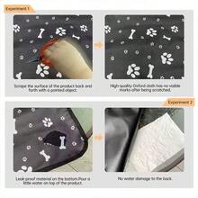 1pc Oxford Cloth Water-Resistant Anti-Scratch Pet Car Seat Cover With Pattern, Easy To Install And Clean, Puppy-Friendly, Suitable For Dogs And Cats - Black - View 3