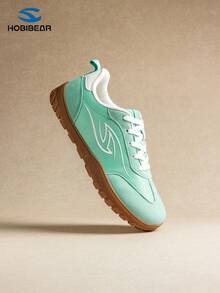 HOBIBEAR New Women's Fashion Sneakers, Soft Sole, Comfortable Wide Toe, Breathable Lace-Up Tennis/Fitness Shoes - Green - View 5